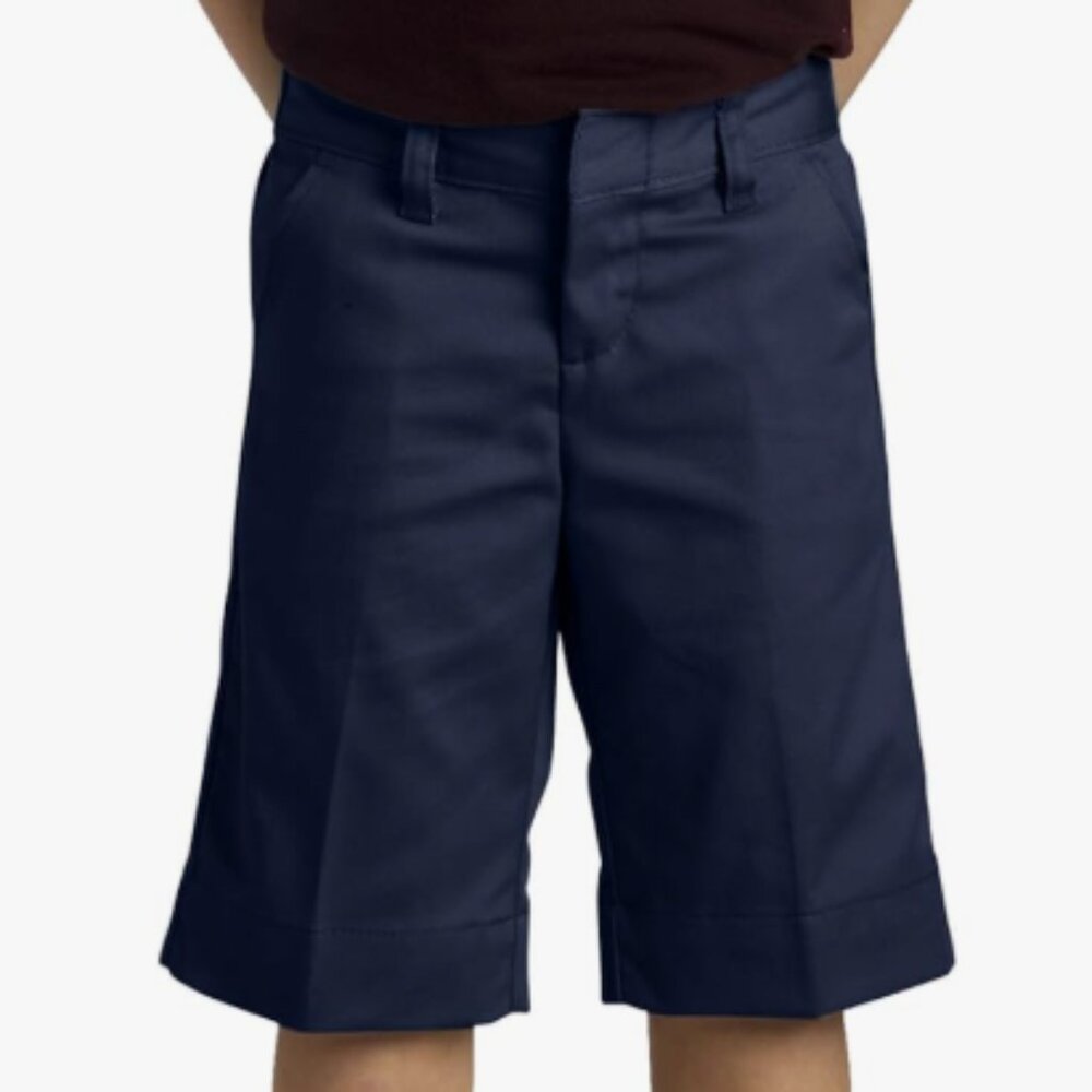 Dickies Girls' Uniform Stretch Classic Fit Bermuda Short - KR3314 - Dark Navy